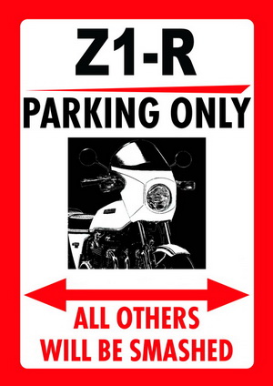 Z1-R PARKING ONLY parking sign